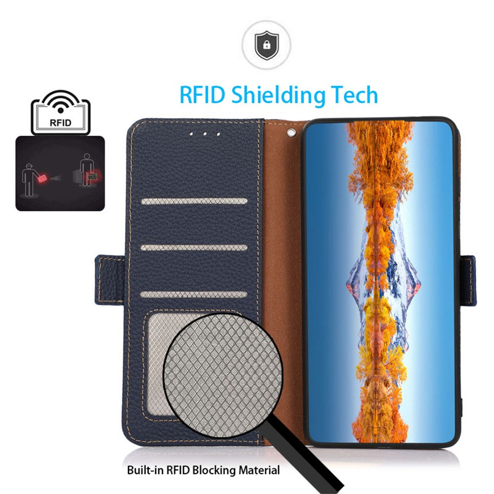 KHAZNEH-for-Samsung-Galaxy-S26-/-S26-Pro-Phone-Case-Genuine-Cow-Leather-Cover-RFID-Blocking-Blue