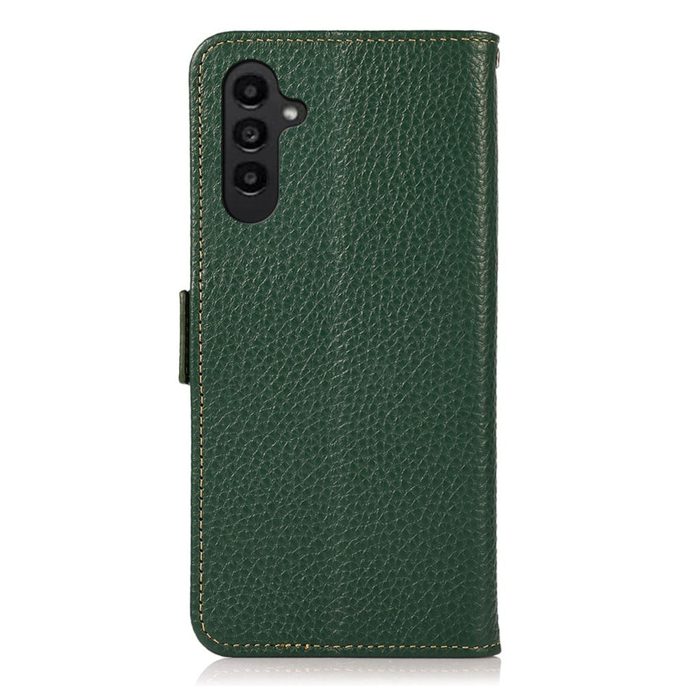 KHAZNEH-for-Samsung-Galaxy-S26-/-S26-Pro-Phone-Case-Genuine-Cow-Leather-Cover-RFID-Blocking-Green