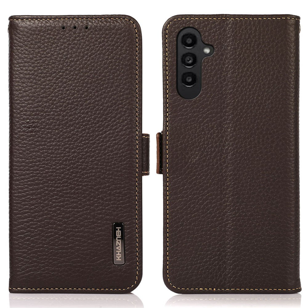 KHAZNEH-for-Samsung-Galaxy-S26-/-S26-Pro-Phone-Case-Genuine-Cow-Leather-Cover-RFID-Blocking-Brown