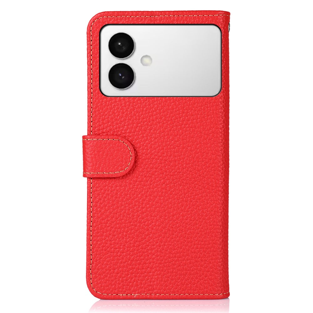 KHAZNEH-For-Samsung-Galaxy-S26-Edge-Case-Genuine-Cow-Leather-Flip-Phone-Cover-Red