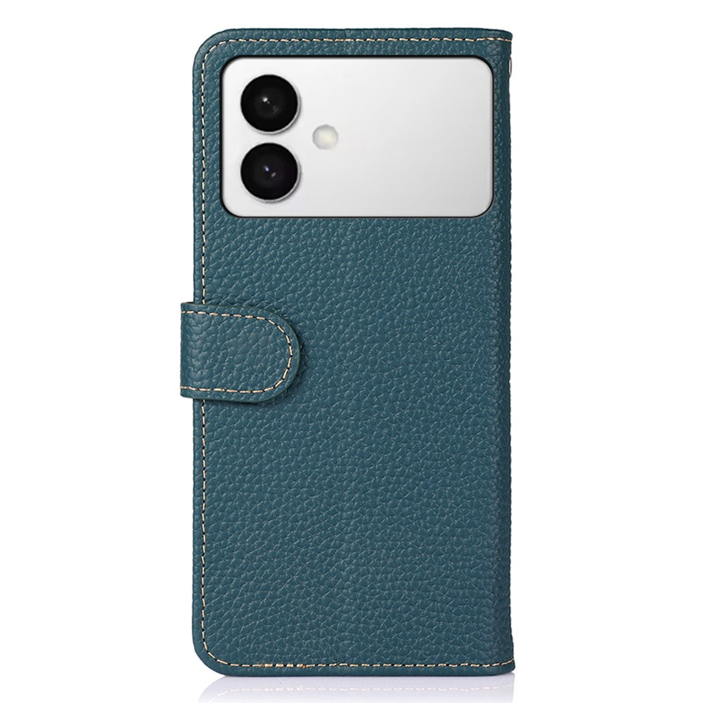 KHAZNEH-For-Samsung-Galaxy-S26-Edge-Case-Genuine-Cow-Leather-Flip-Phone-Cover-Green