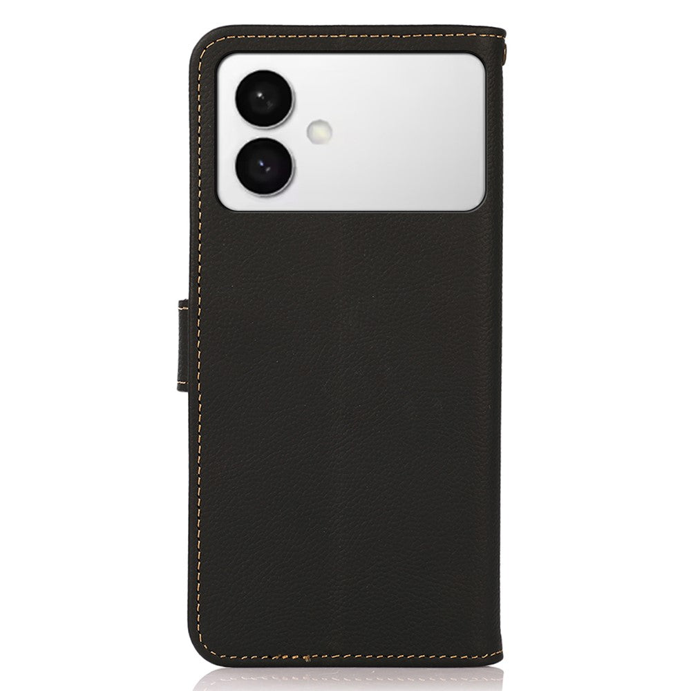 KHAZNEH-for-Samsung-Galaxy-S26-Edge-Case-Genuine-Cow-Leather-Wallet-Phone-Cover-Black