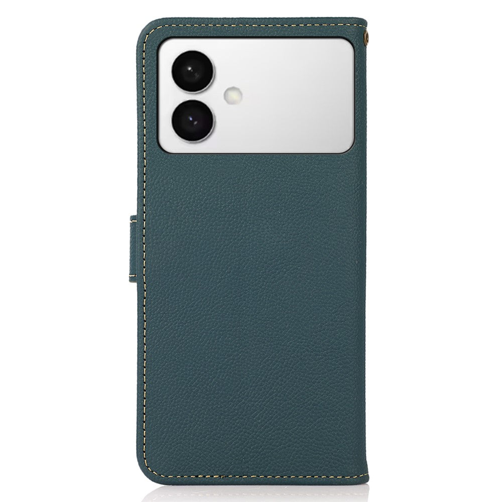 KHAZNEH-for-Samsung-Galaxy-S26-Edge-Case-Genuine-Cow-Leather-Wallet-Phone-Cover-Green