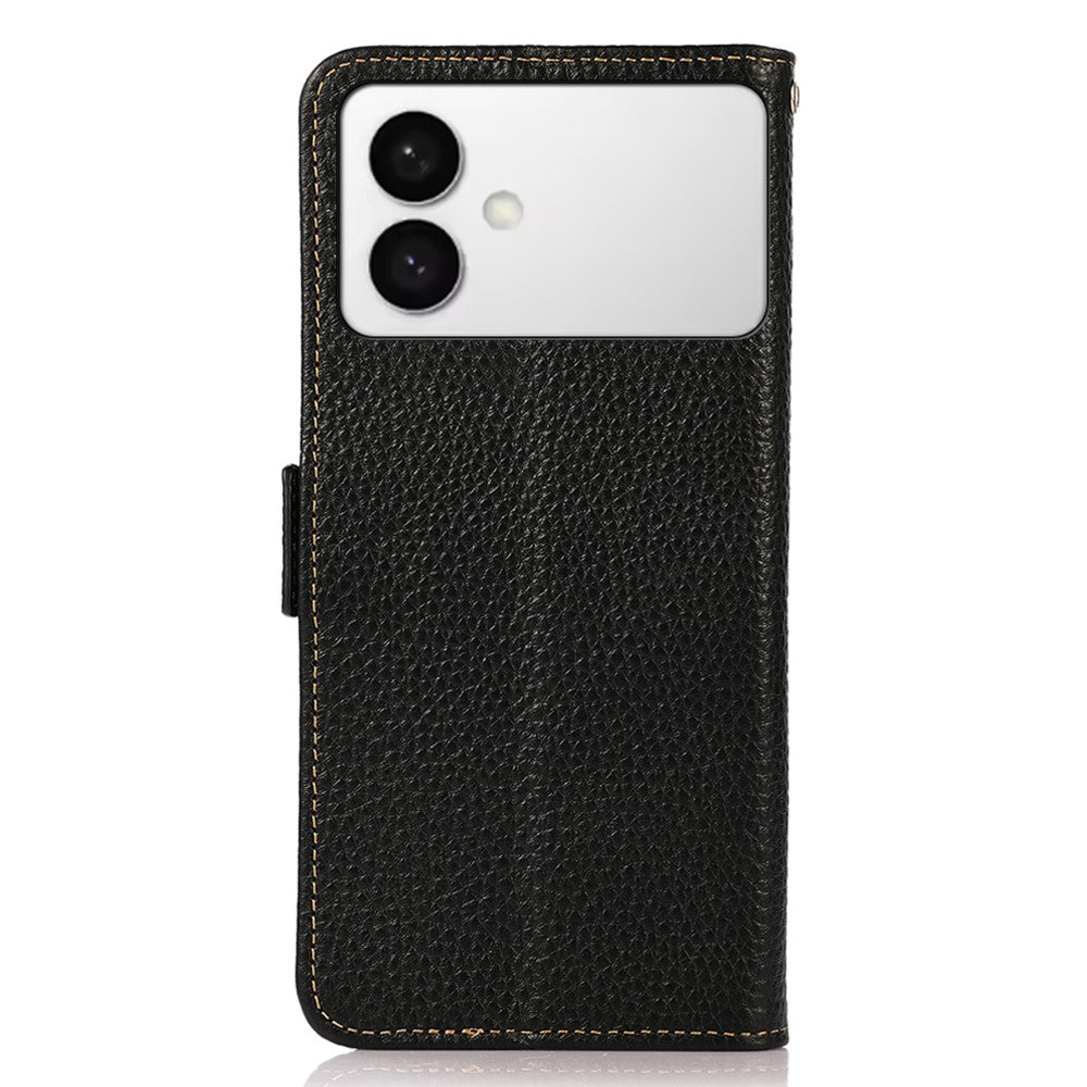 KHAZNEH-for-Samsung-Galaxy-S26-Edge-Phone-Case-Genuine-Cow-Leather-Cover-RFID-Blocking-Black