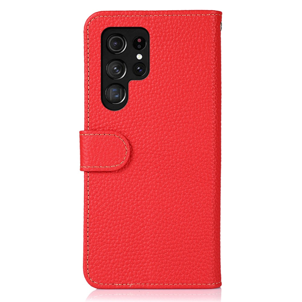 KHAZNEH-For-Samsung-Galaxy-S26-Ultra-Case-Genuine-Cow-Leather-Flip-Phone-Cover-Red