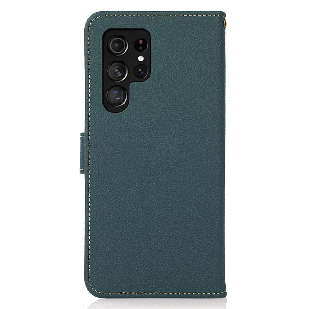 KHAZNEH-for-Samsung-Galaxy-S26-Ultra-Case-Genuine-Cow-Leather-Wallet-Phone-Cover-Green