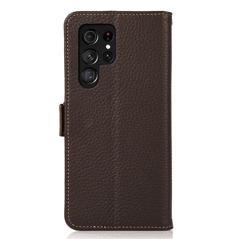 KHAZNEH-for-Samsung-Galaxy-S26-Ultra-Phone-Case-Genuine-Cow-Leather-Cover-RFID-Blocking-Brown