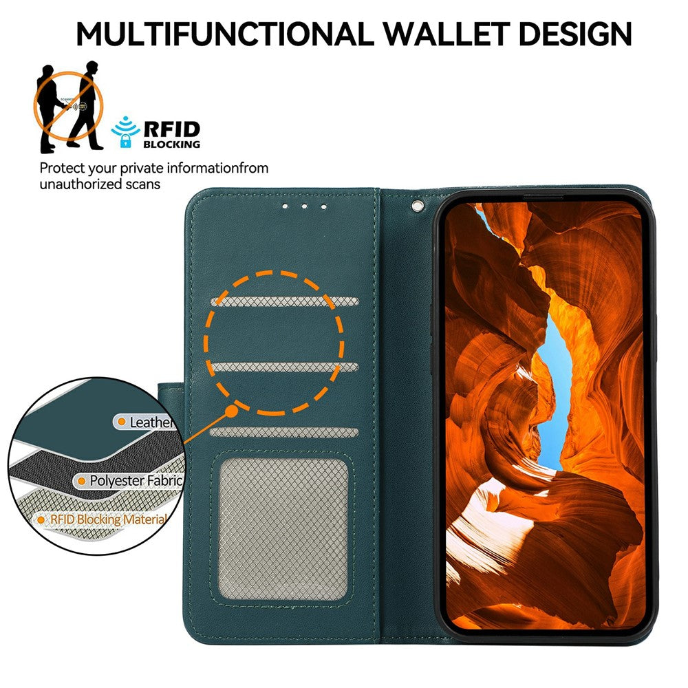 For-Samsung-Galaxy-S26-/-S26-Pro-Case-RFID-Blocking-Flip-Leather-Phone-Cover-Green