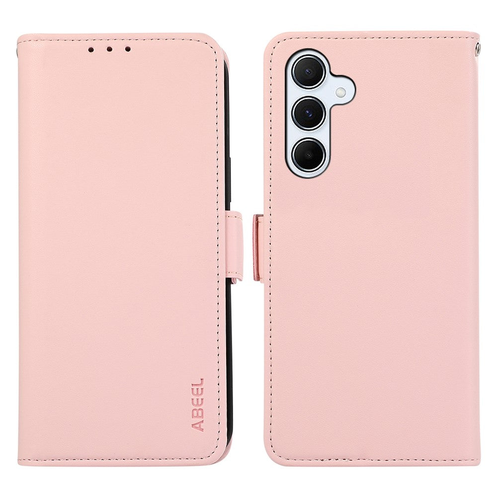 ABEEL-For-Samsung-Galaxy-S26-/-S26-Pro-Case-Leather-Phone-Cover-with-RFID-Blocking-Wallet-Pink