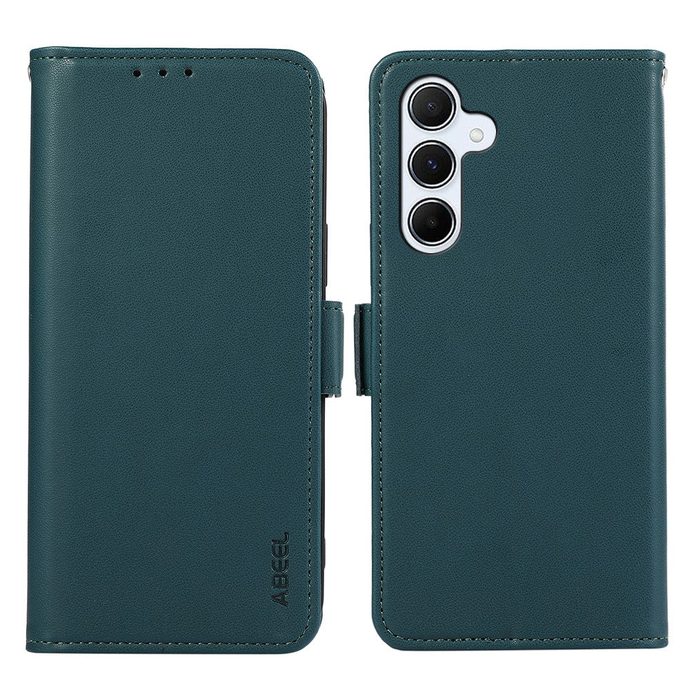 ABEEL-For-Samsung-Galaxy-S26-/-S26-Pro-Case-Leather-Phone-Cover-with-RFID-Blocking-Wallet-Green
