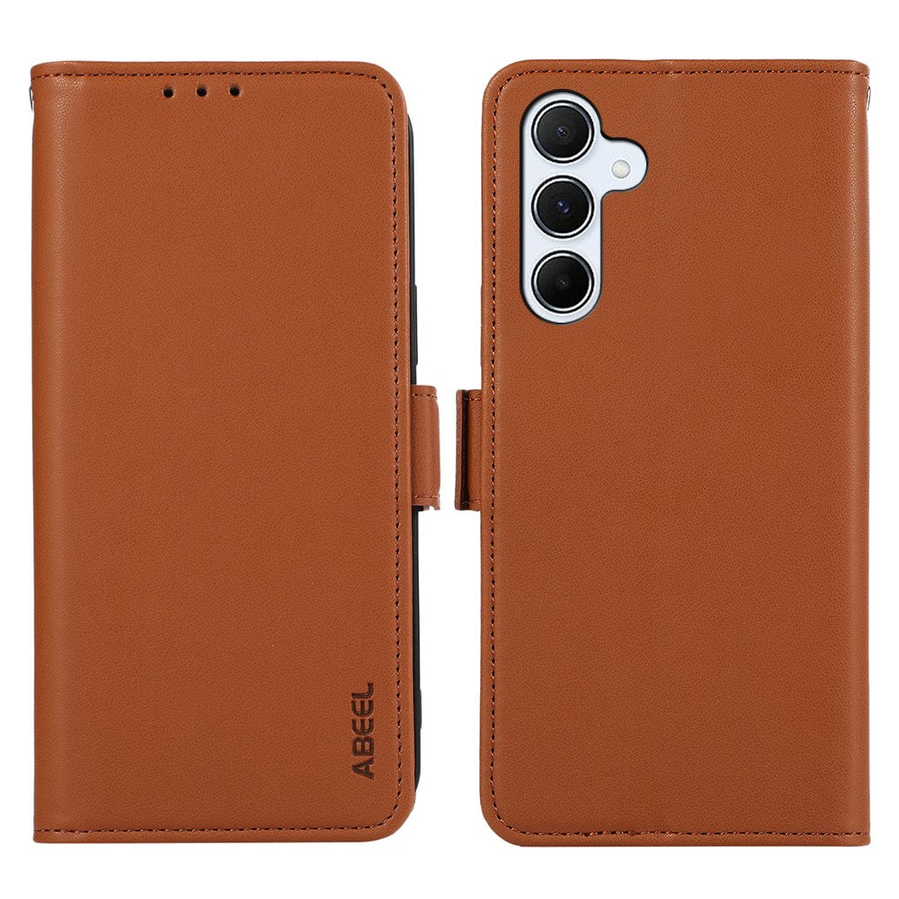 ABEEL-For-Samsung-Galaxy-S26-/-S26-Pro-Case-Leather-Phone-Cover-with-RFID-Blocking-Wallet-Brown