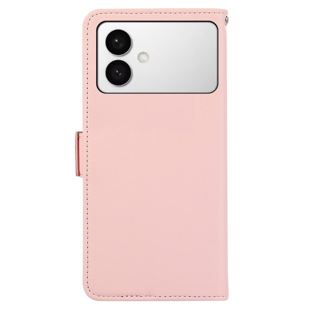 ABEEL-For-Samsung-Galaxy-S26-Edge-Case-Leather-Phone-Cover-with-RFID-Blocking-Wallet-Pink