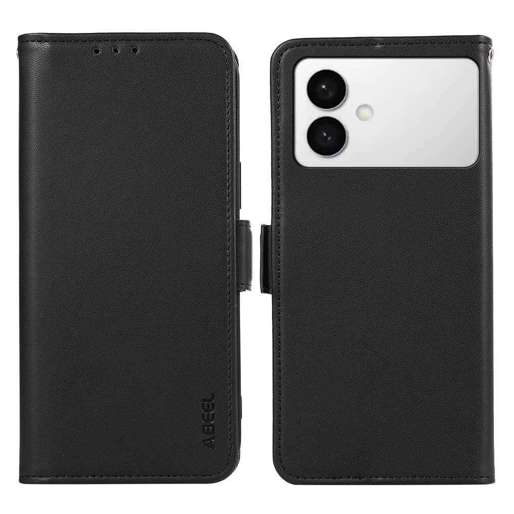 ABEEL-For-Samsung-Galaxy-S26-Edge-Case-Leather-Phone-Cover-with-RFID-Blocking-Wallet-Black