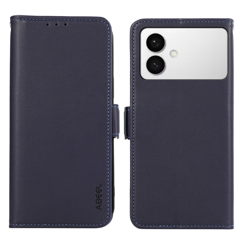 ABEEL-For-Samsung-Galaxy-S26-Edge-Case-Leather-Phone-Cover-with-RFID-Blocking-Wallet-Blue