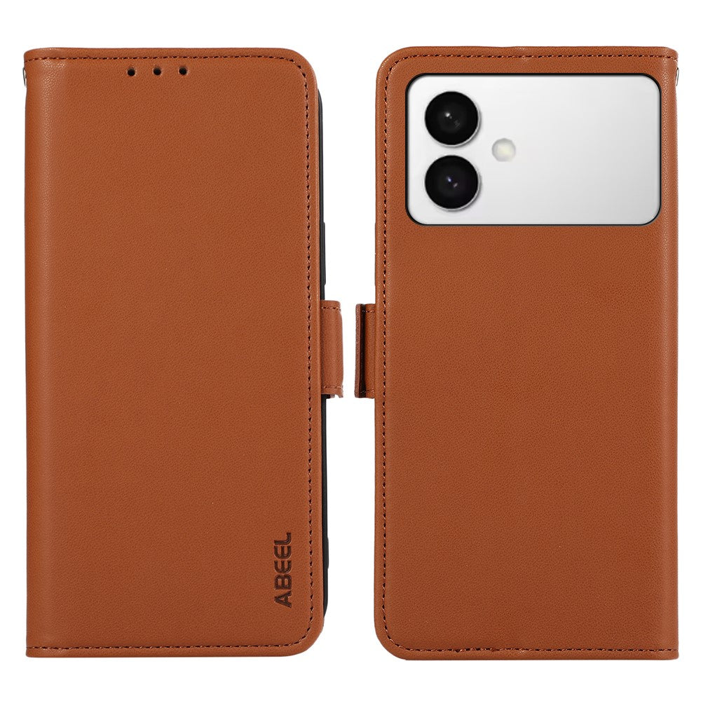 ABEEL-For-Samsung-Galaxy-S26-Edge-Case-Leather-Phone-Cover-with-RFID-Blocking-Wallet-Brown