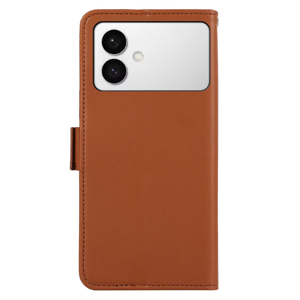 ABEEL-For-Samsung-Galaxy-S26-Edge-Case-Leather-Phone-Cover-with-RFID-Blocking-Wallet-Brown