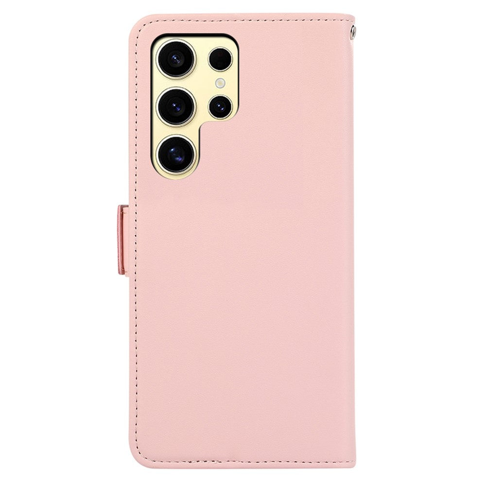 ABEEL-For-Samsung-Galaxy-S26-Ultra-Case-Leather-Phone-Cover-with-RFID-Blocking-Wallet-Pink