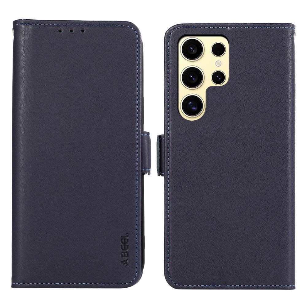 ABEEL-For-Samsung-Galaxy-S26-Ultra-Case-Leather-Phone-Cover-with-RFID-Blocking-Wallet-Blue