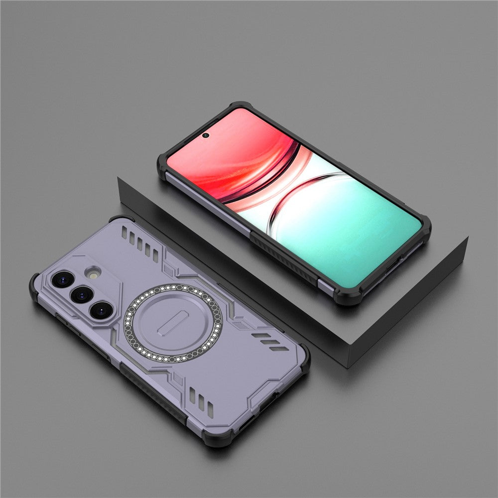 For-Samsung-Galaxy-S26-/-S26-Pro-Magnetic-Case-Butterfly-Armor-Hollow-Heat-Dissipation-PC-+-TPU-Phone-Cover-Purple