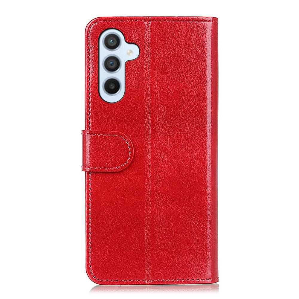 For-Samsung-Galaxy-S26-/-S26-Pro-Case-Crazy-Horse-Texture-PU-Leather-Phone-Stand-Cover-Red