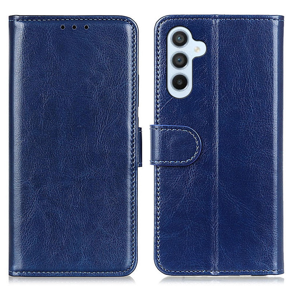 For-Samsung-Galaxy-S26-/-S26-Pro-Case-Crazy-Horse-Texture-PU-Leather-Phone-Stand-Cover-Blue