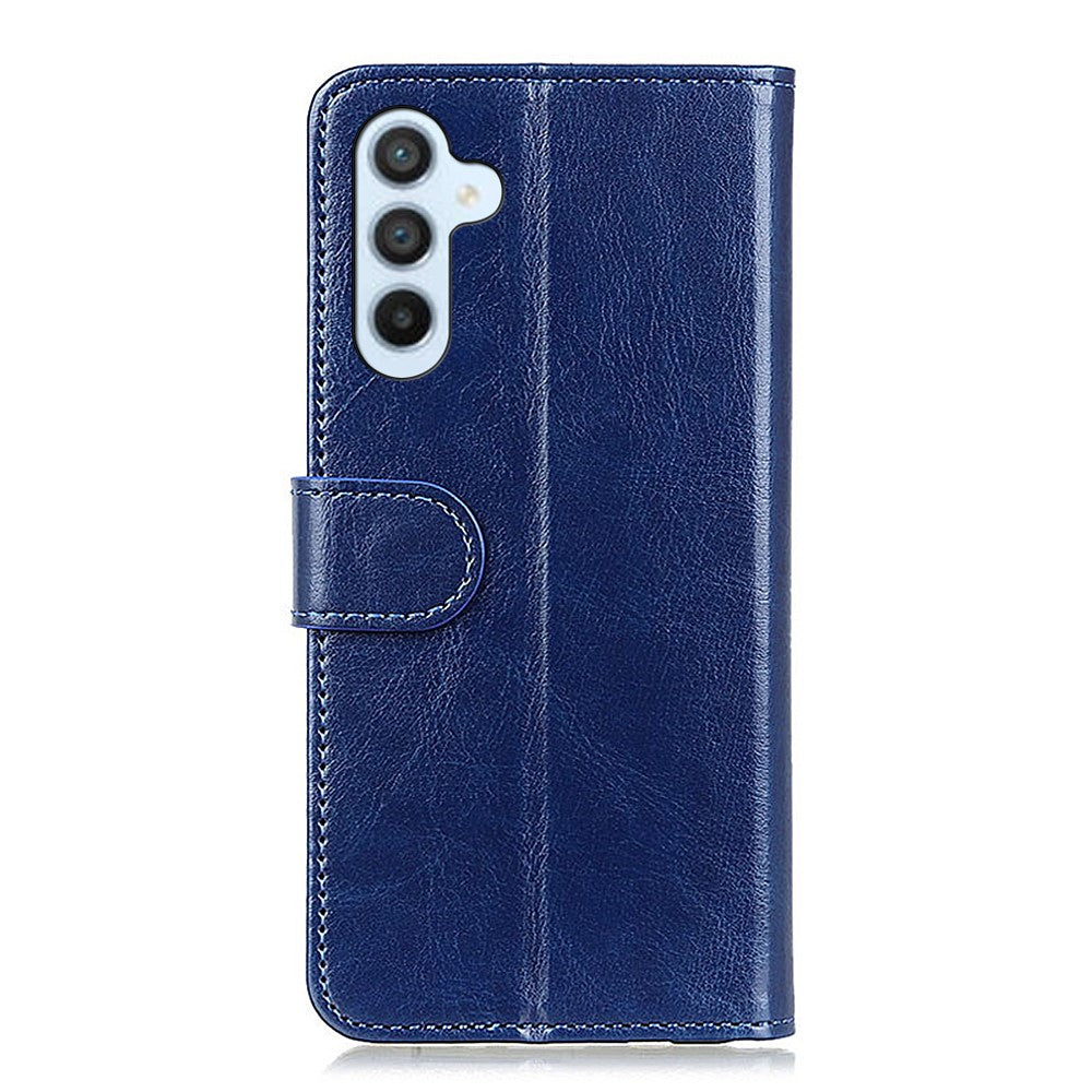 For-Samsung-Galaxy-S26-/-S26-Pro-Case-Crazy-Horse-Texture-PU-Leather-Phone-Stand-Cover-Blue