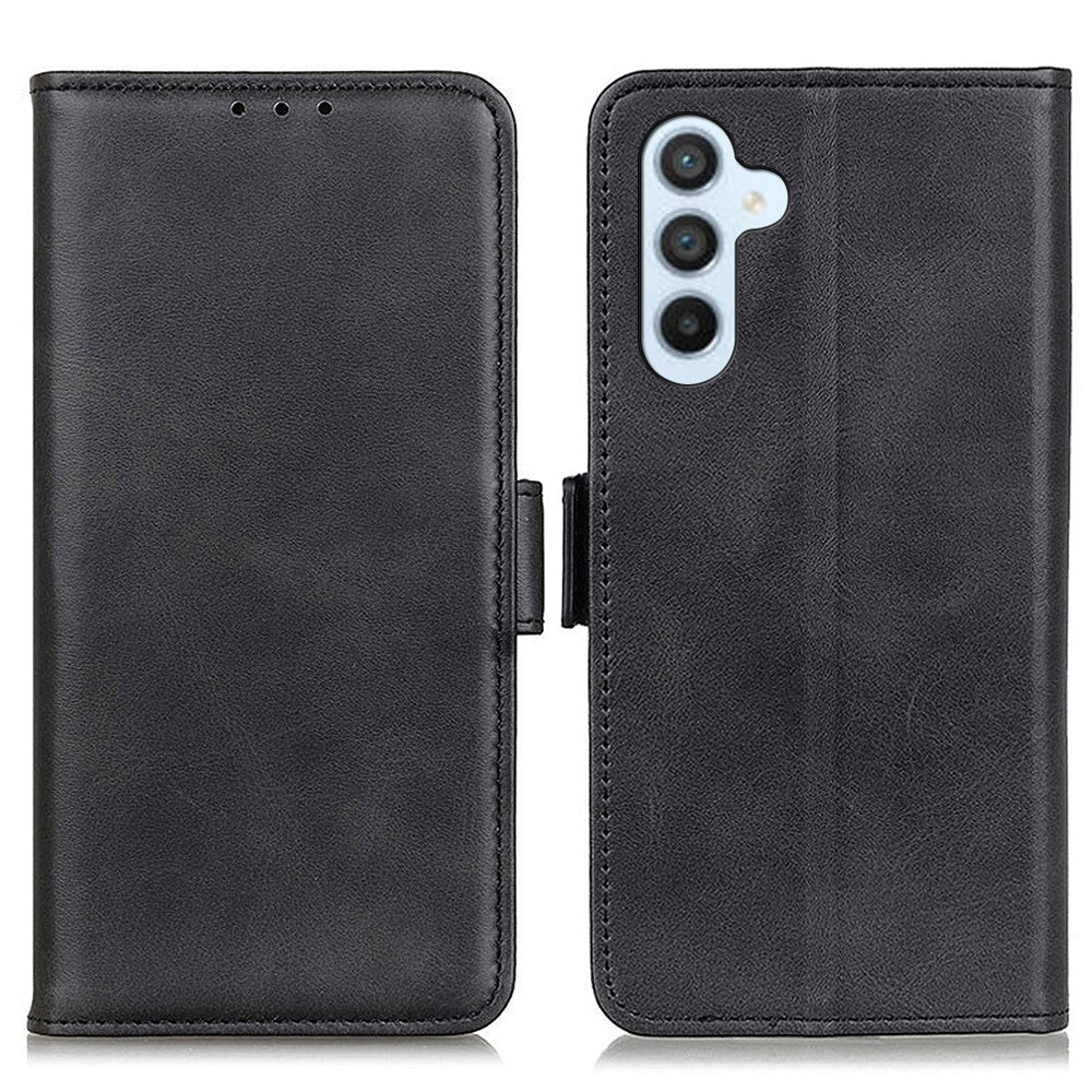 For-Samsung-Galaxy-S26-/-S26-Pro-Case-Stand-Cowhide-Texture-PU-Leather-Phone-Cover-Black