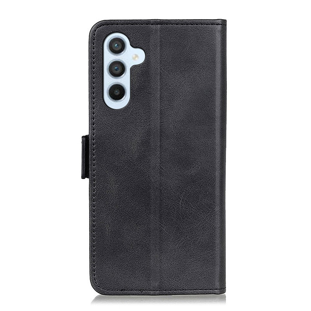 For-Samsung-Galaxy-S26-/-S26-Pro-Case-Stand-Cowhide-Texture-PU-Leather-Phone-Cover-Black