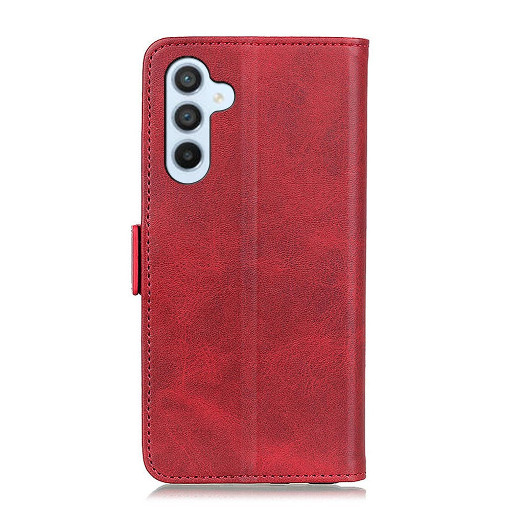 For-Samsung-Galaxy-S26-/-S26-Pro-Case-Stand-Cowhide-Texture-PU-Leather-Phone-Cover-Red