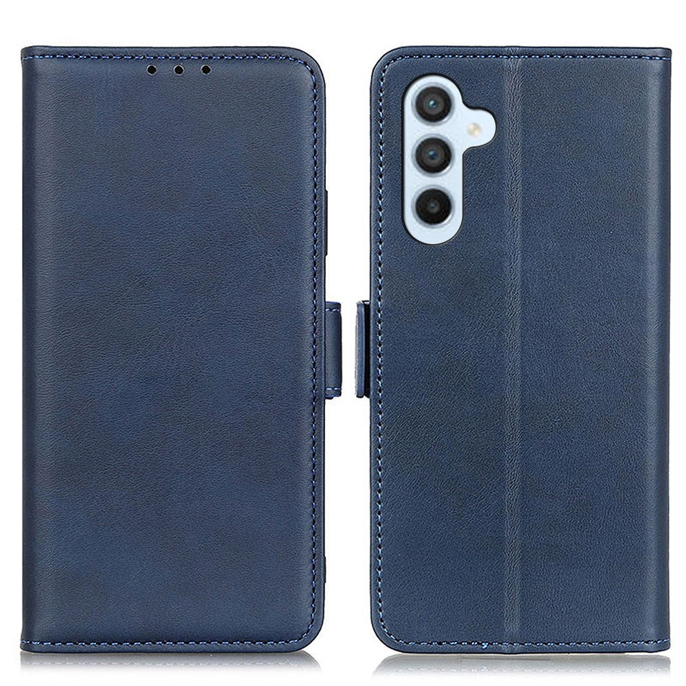 For-Samsung-Galaxy-S26-/-S26-Pro-Case-Stand-Cowhide-Texture-PU-Leather-Phone-Cover-Blue