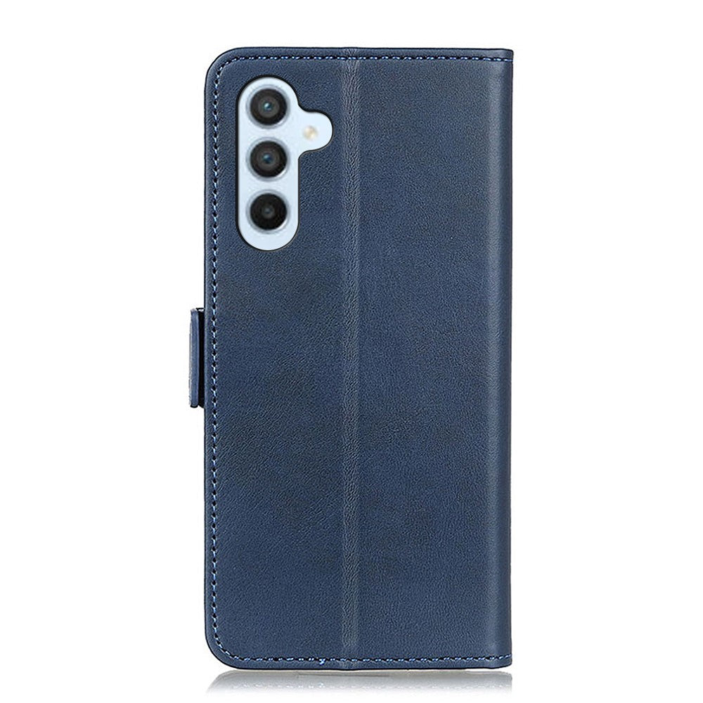 For-Samsung-Galaxy-S26-/-S26-Pro-Case-Stand-Cowhide-Texture-PU-Leather-Phone-Cover-Blue