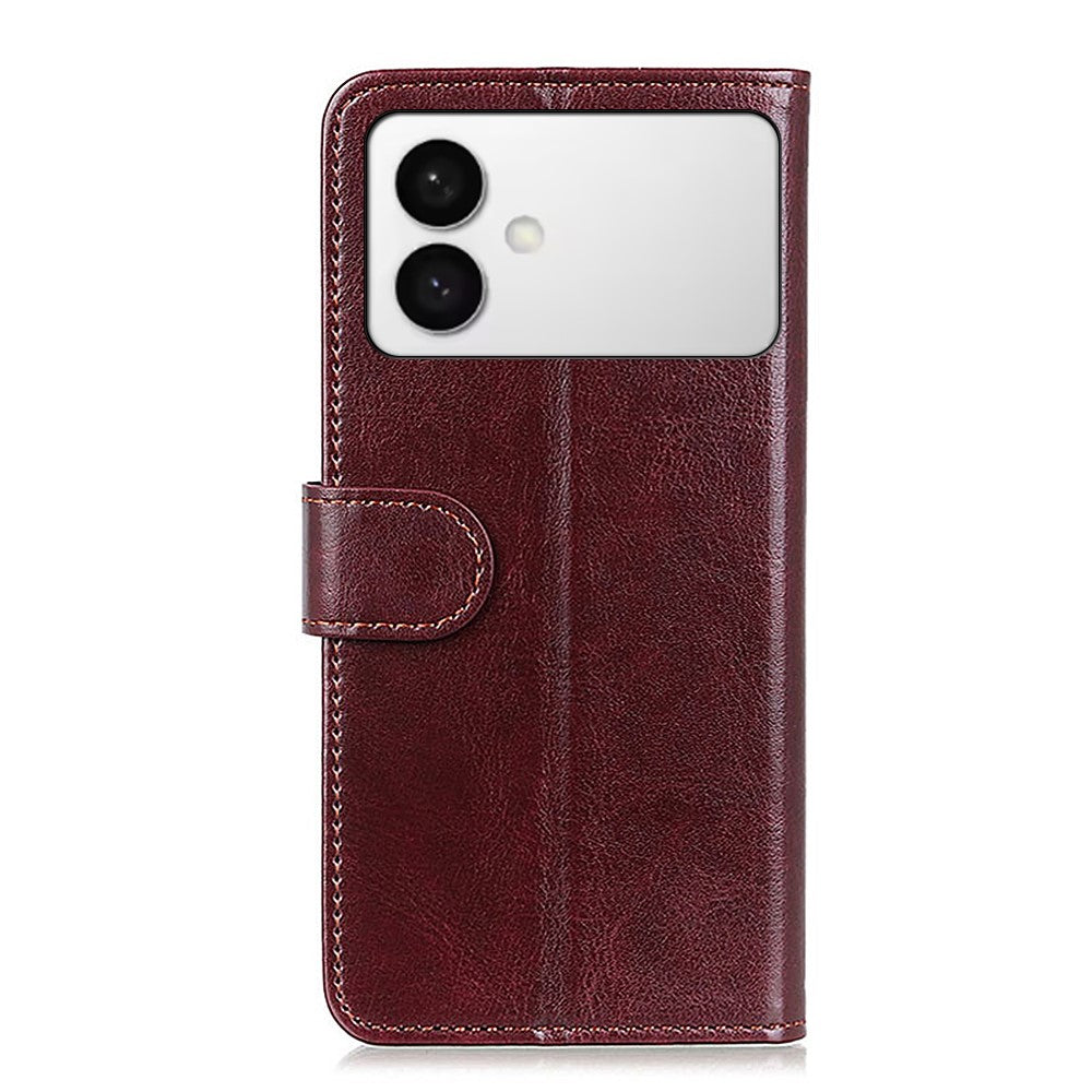 For-Samsung-Galaxy-S26-Edge-Case-Crazy-Horse-Texture-PU-Leather-Phone-Stand-Cover-Brown