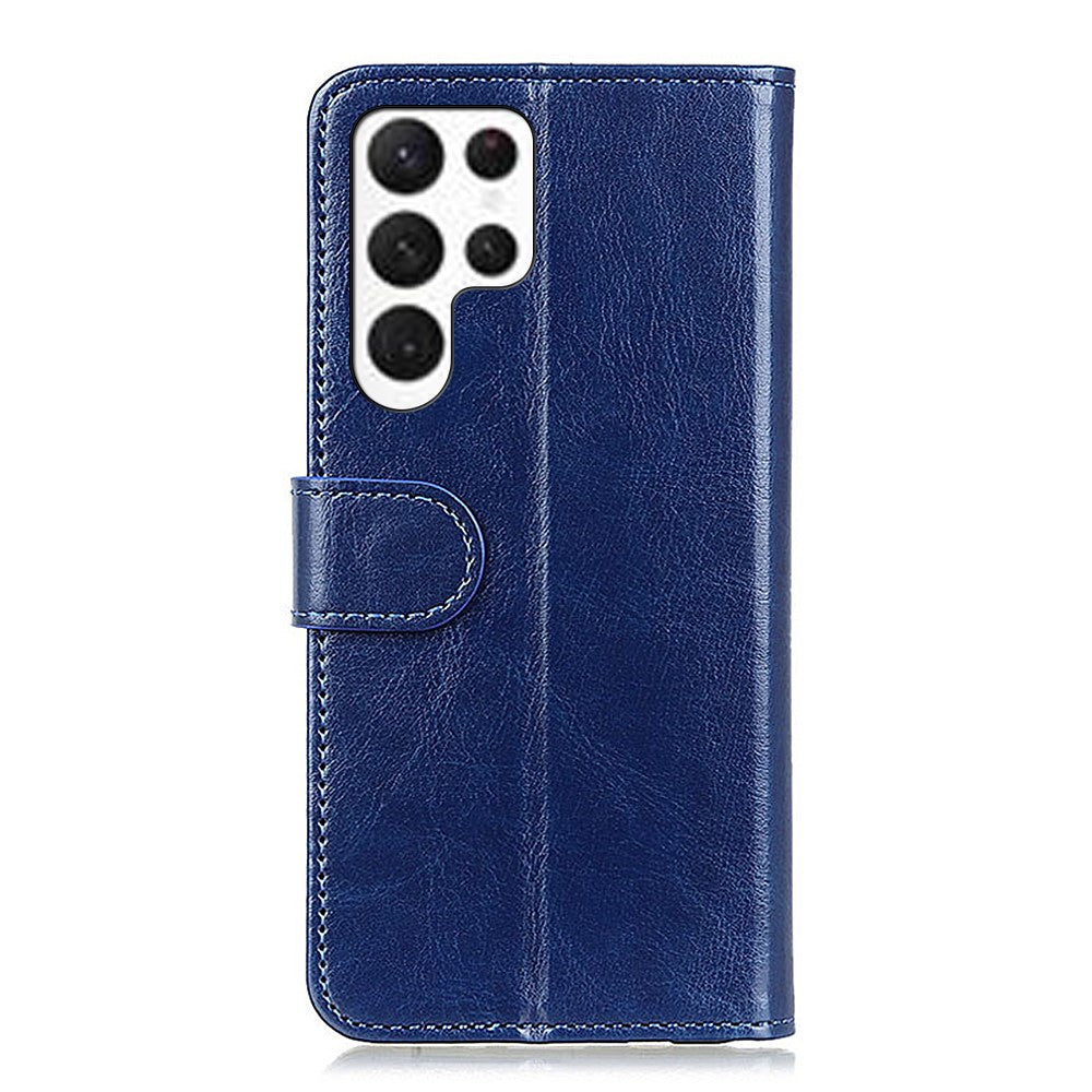 For-Samsung-Galaxy-S26-Ultra-Case-Crazy-Horse-Texture-PU-Leather-Phone-Stand-Cover-Blue