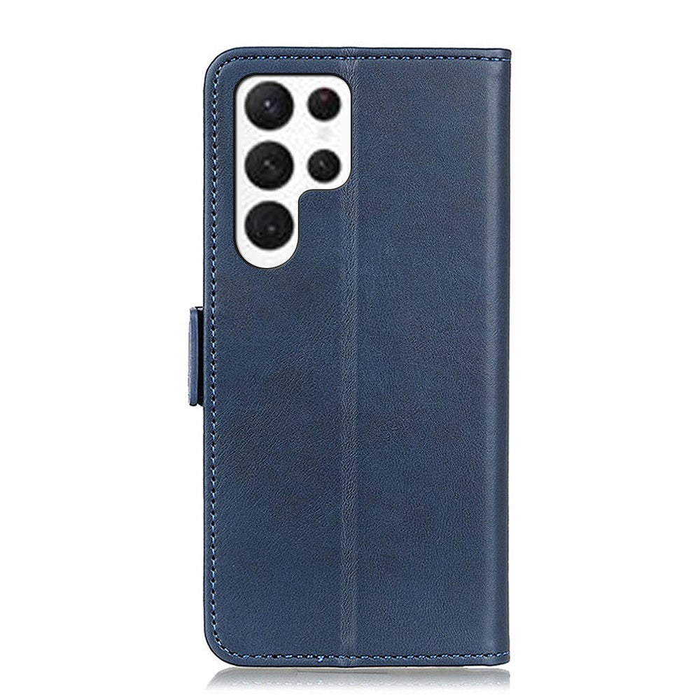 For-Samsung-Galaxy-S26-Ultra-Case-Stand-Cowhide-Texture-PU-Leather-Phone-Cover-Blue