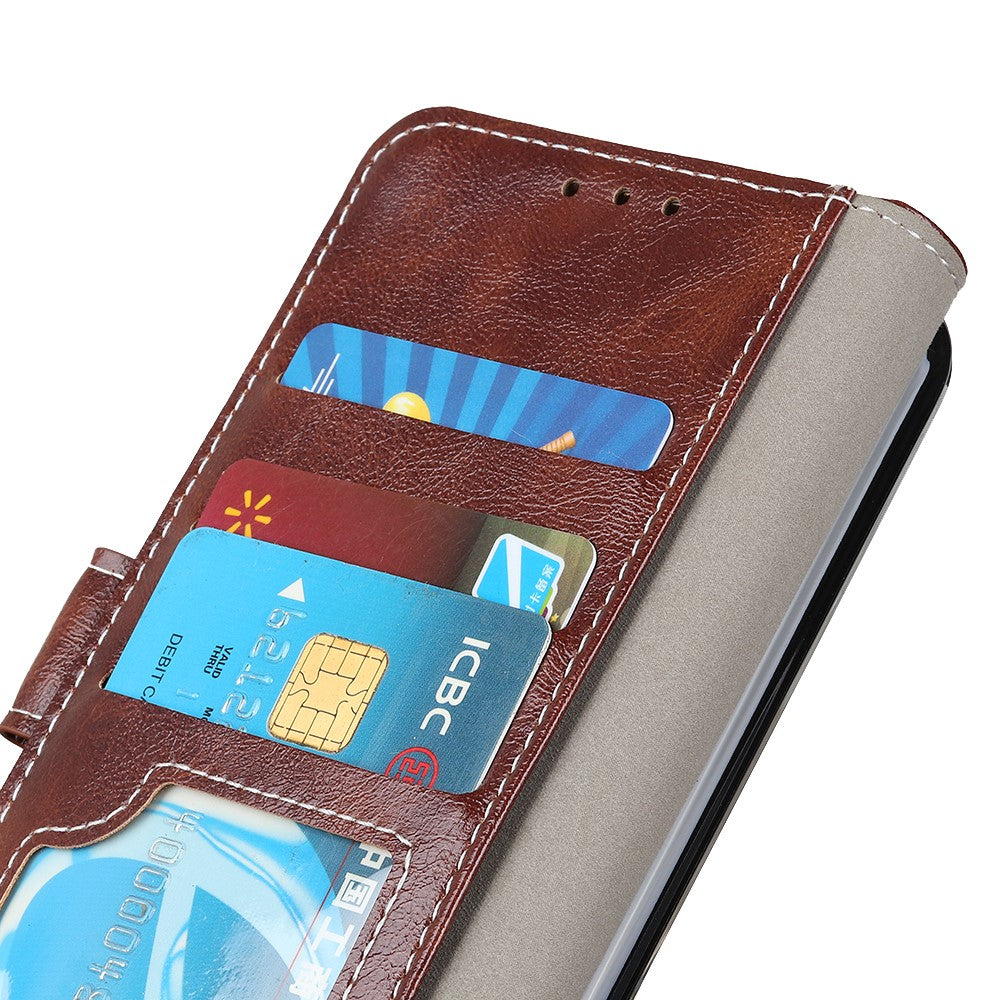 For Xiaomi Poco M8 Pro 5G / Redmi Note 15 Pro+ 5G (Global) Case Wallet Leather Phone Cover Crazy Horse Texture - Brown