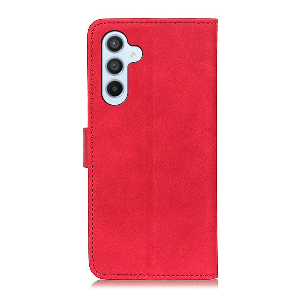 KHAZNEH-For-Samsung-Galaxy-S26-/-S26-Pro-Case-PU-Leather-Retro-Texture-Phone-Cover-Red