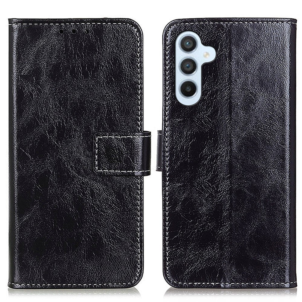 For-Samsung-Galaxy-S26-/-S26-Pro-Case-Wallet-Leather-Phone-Cover-Crazy-Horse-Texture-Black