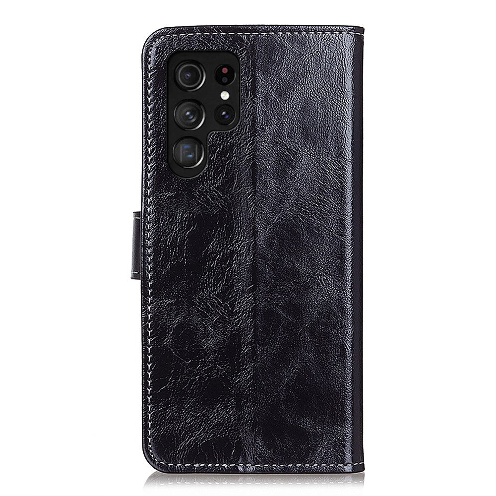 For-Samsung-Galaxy-S26-Ultra-Case-Wallet-Leather-Phone-Cover-Crazy-Horse-Texture-Black