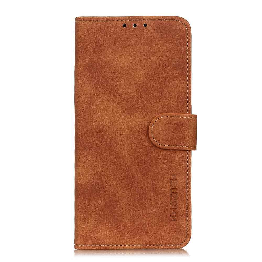 KHAZNEH For Xiaomi 17 Pro Case PU Leather Retro Texture Phone Cover - Brown