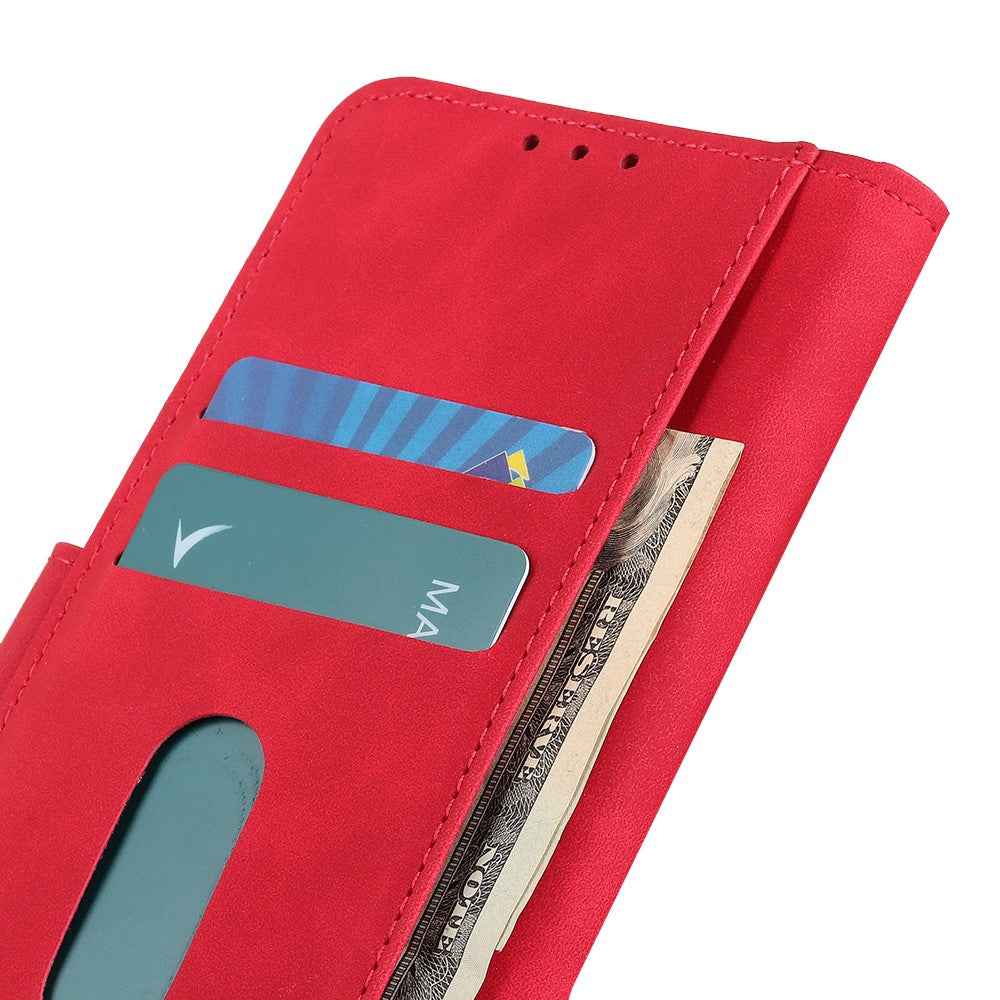 KHAZNEH For Xiaomi 17 Pro Case PU Leather Retro Texture Phone Cover - Red