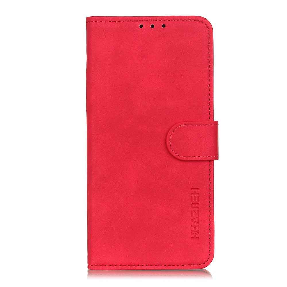 KHAZNEH For Xiaomi 17 Pro Case PU Leather Retro Texture Phone Cover - Red