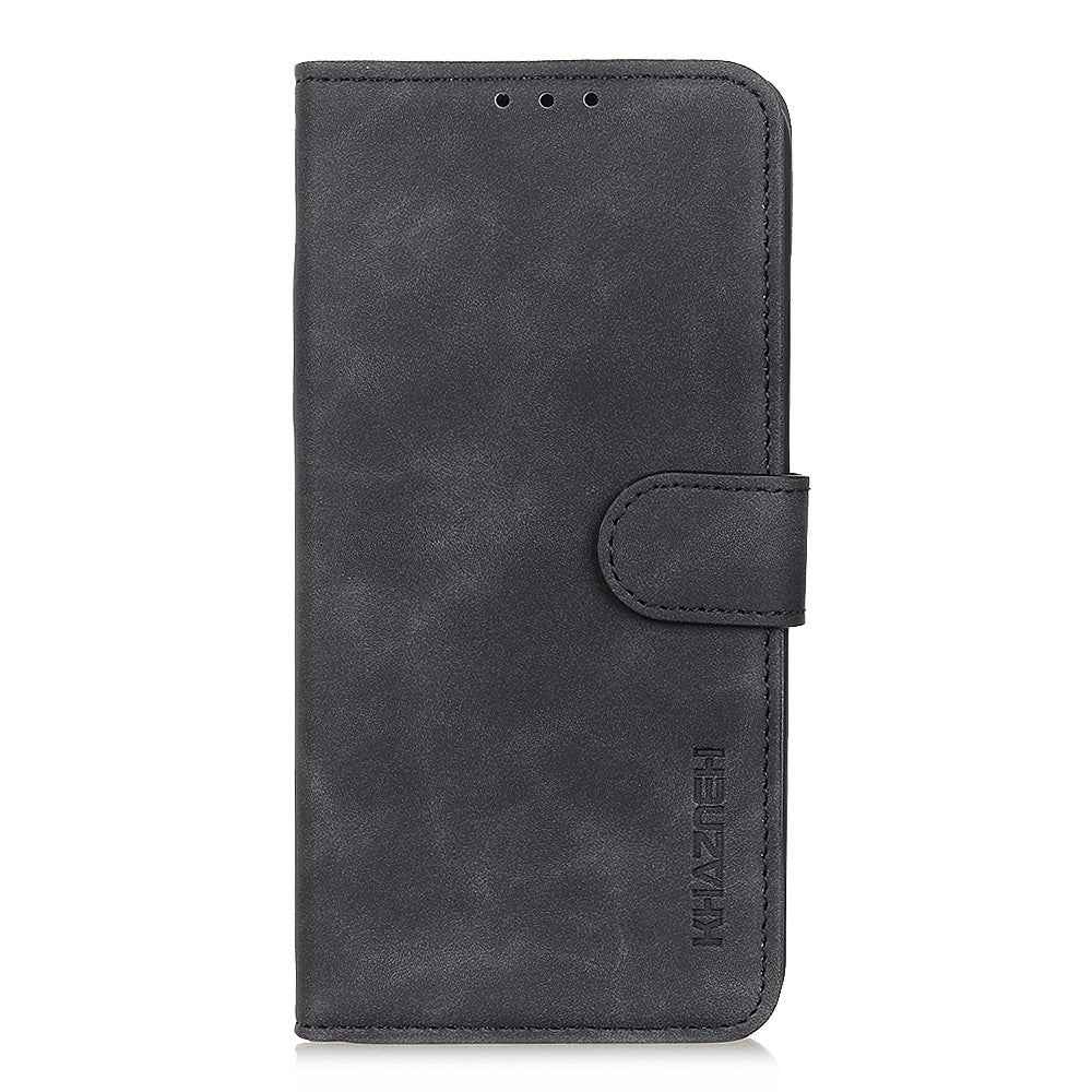 KHAZNEH For Xiaomi 17 Pro Case PU Leather Retro Texture Phone Cover - Black