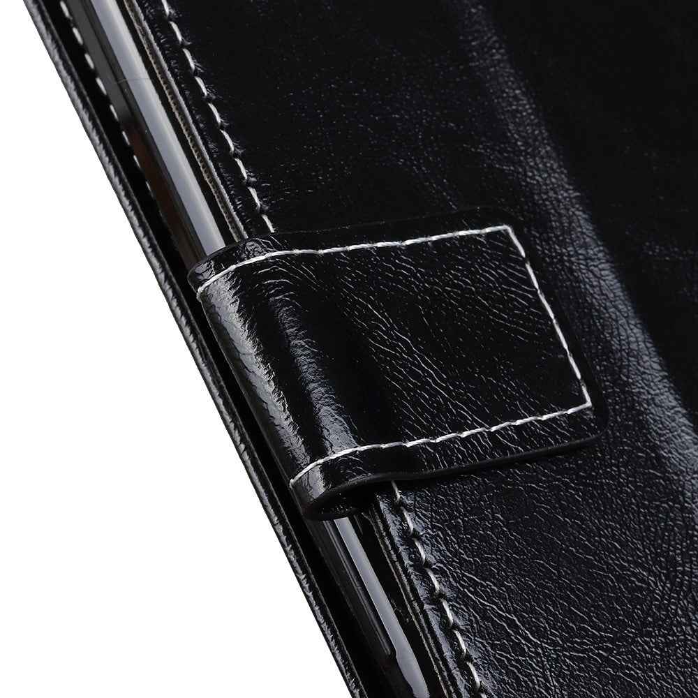 For Xiaomi 17 Pro Case Wallet Leather Phone Cover Crazy Horse Texture - Black