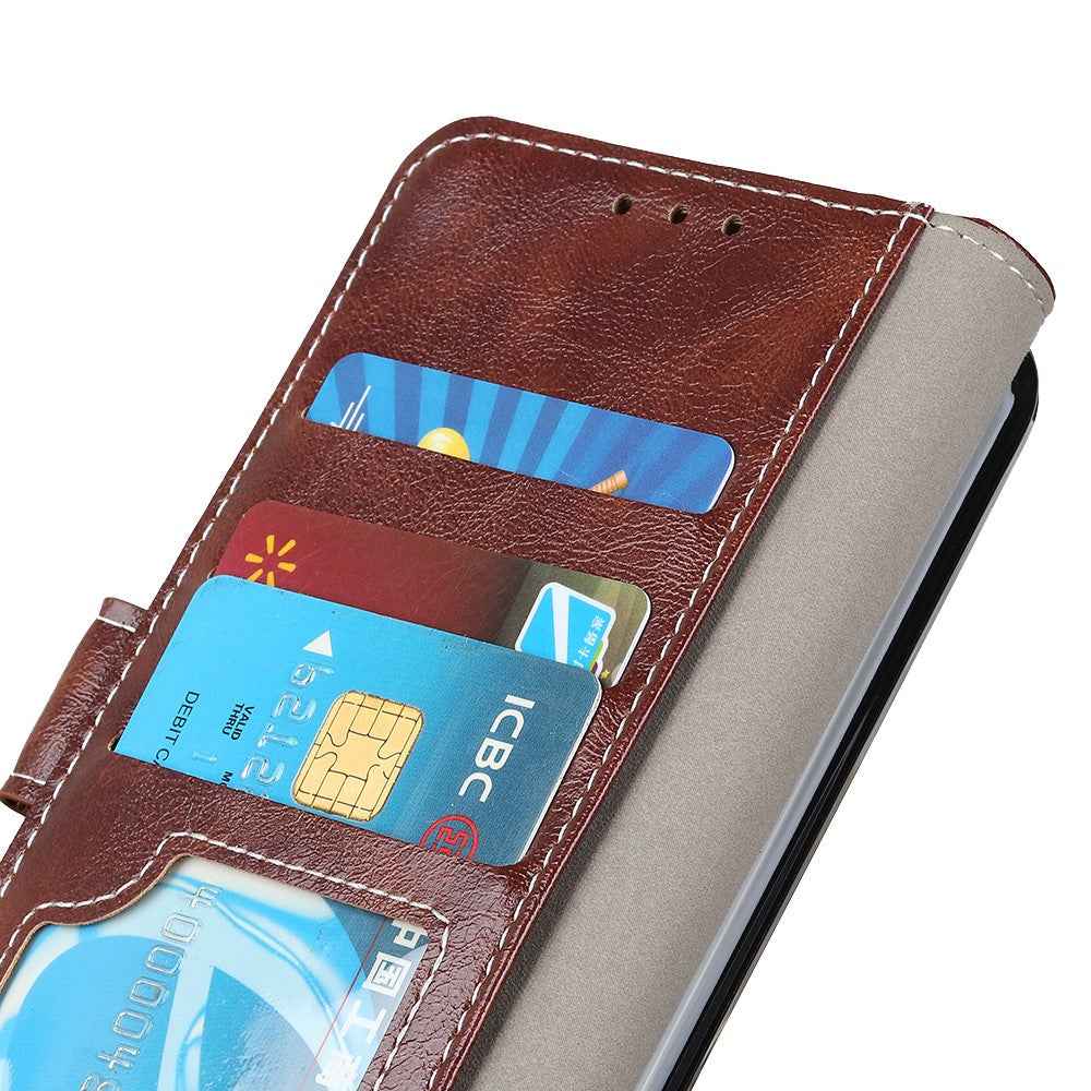 For Xiaomi 17 Pro Case Wallet Leather Phone Cover Crazy Horse Texture - Brown
