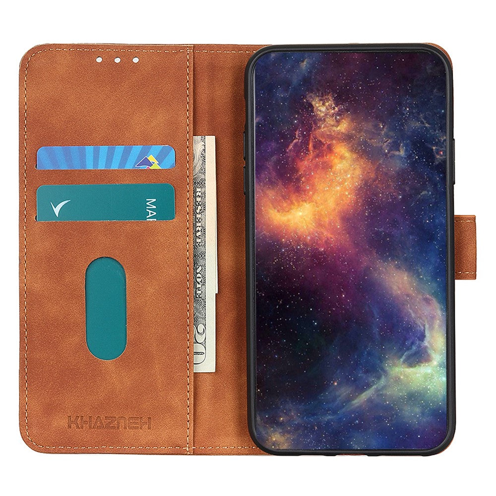 KHAZNEH For Xiaomi 17 Pro Max Case PU Leather Retro Texture Phone Cover - Brown