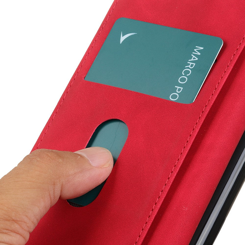 KHAZNEH For Xiaomi 17 Pro Max Case PU Leather Retro Texture Phone Cover - Red