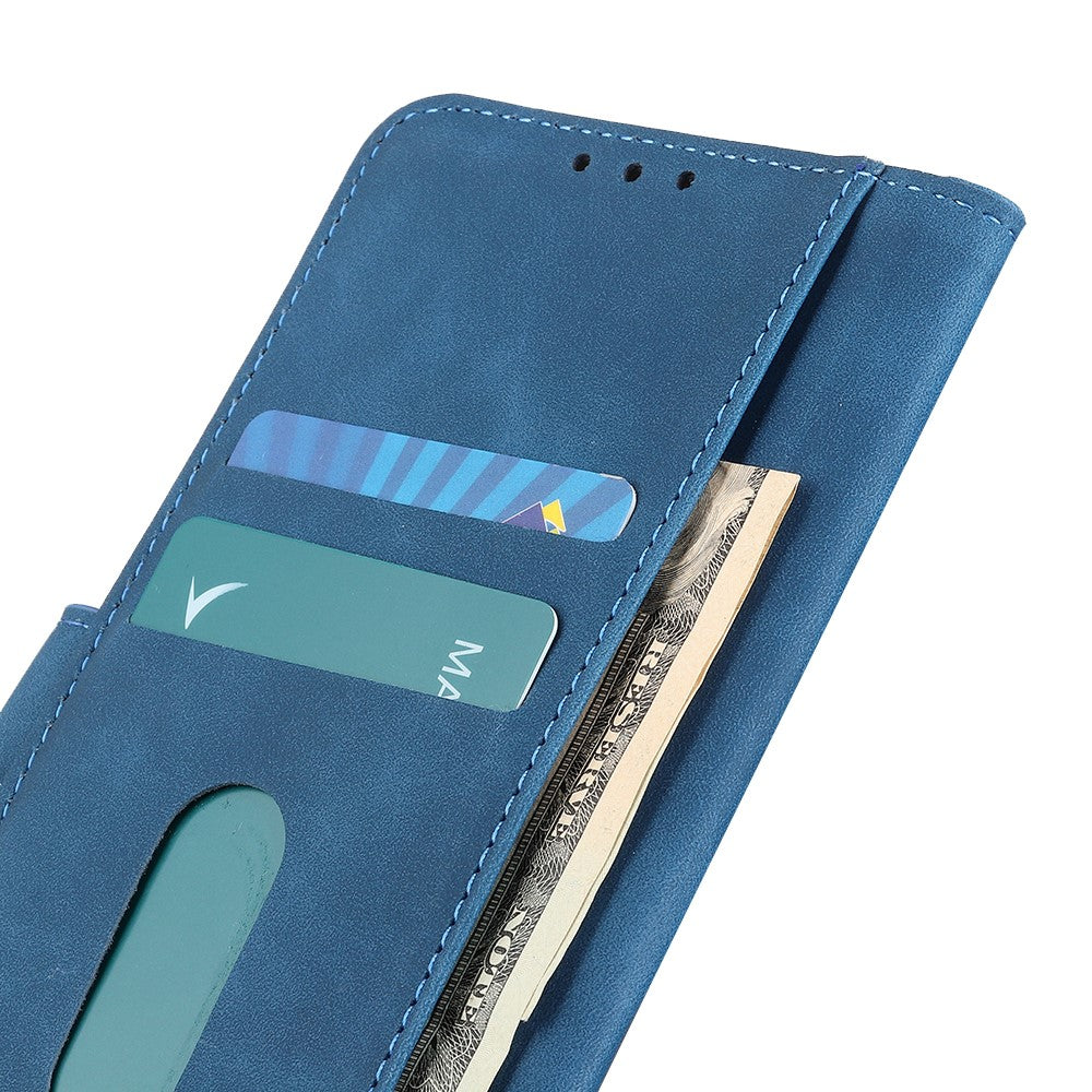 KHAZNEH For Xiaomi 17 Pro Max Case PU Leather Retro Texture Phone Cover - Blue