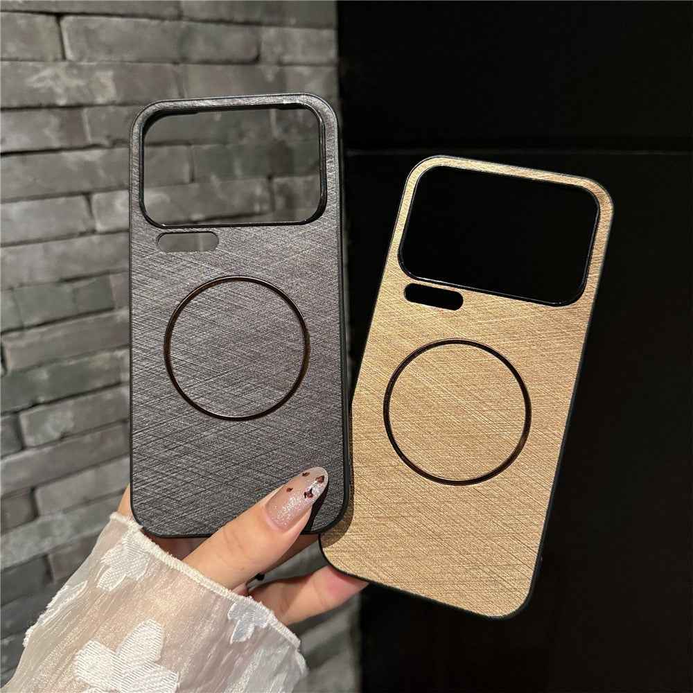 For Xiaomi 17 Pro Magnetic Case Silk Texture PC + TPU Phone Cover - Sky Blue