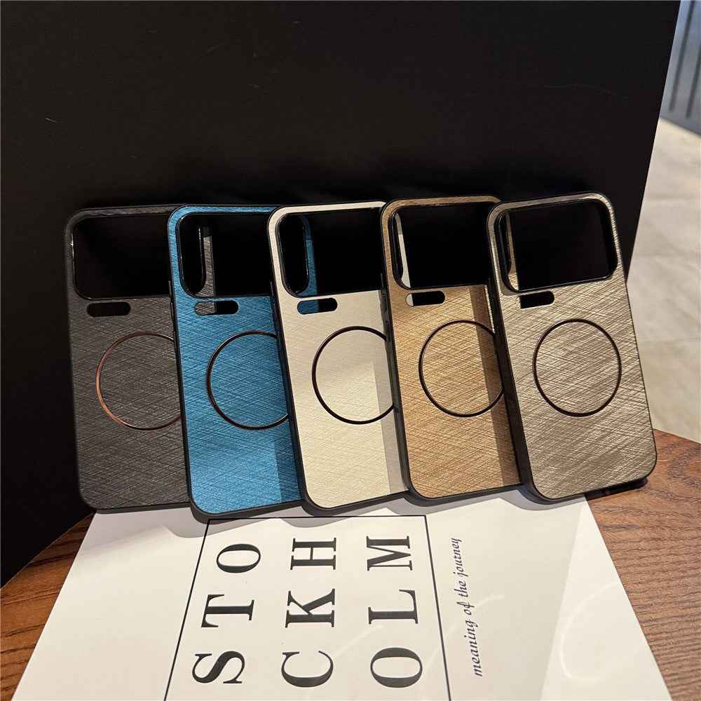 For Xiaomi 17 Pro Magnetic Case Silk Texture PC + TPU Phone Cover - Sky Blue