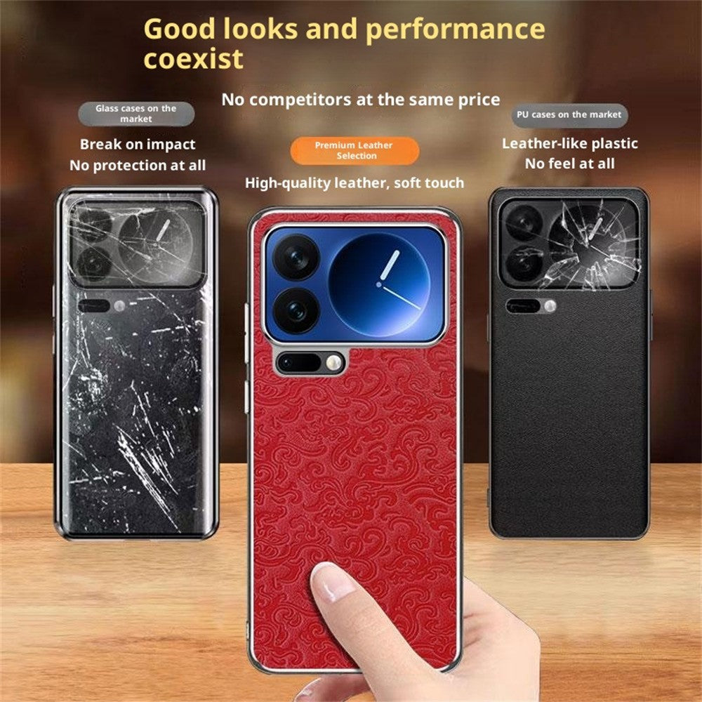 For Xiaomi 17 Pro Max Case Loong Pattern Electroplated PC + TPU Shockproof Phone Cover - Black